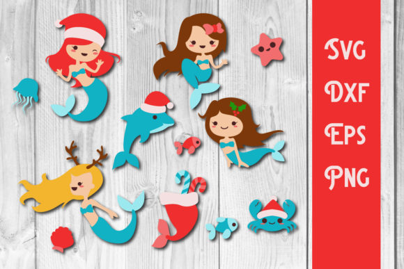 Download Christmas Mermaid Svg Christmas Cut File - Christmas cut file Collection